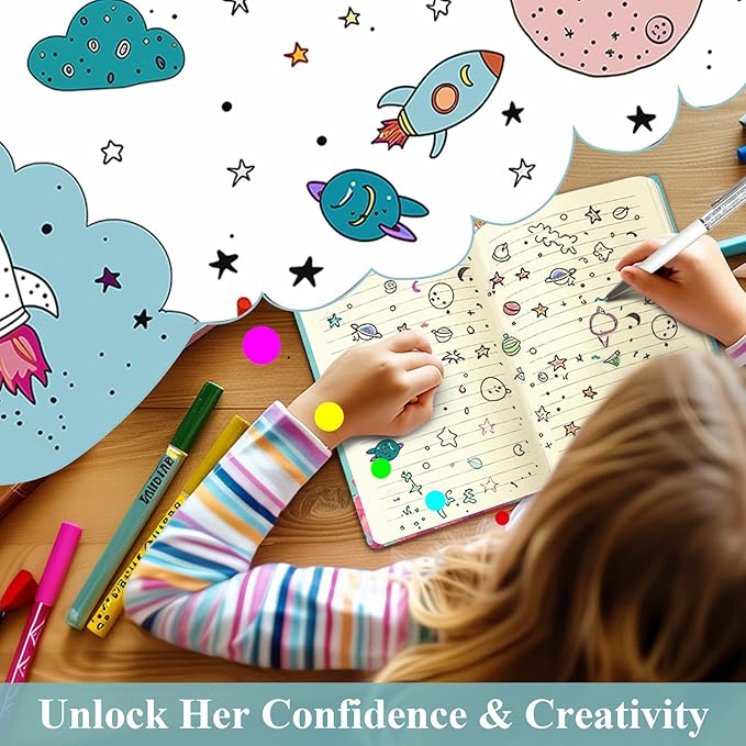 Butterfly Journal for Girls - Gift for Teen, Kids - Diary with Pen & Magnetic Closure, 192 Pages for Writing, 5.3"x7.5" Hardcover Lined Notebook