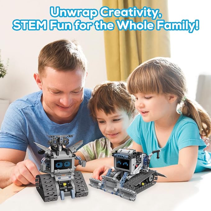 Robot Building Kit with APP/Remote Control STEM Gifts for Boys Age 8-16,Technic Coding Robotic Toys for Kids Birthday, Buildable 5in1 Models with 352+ Pieces