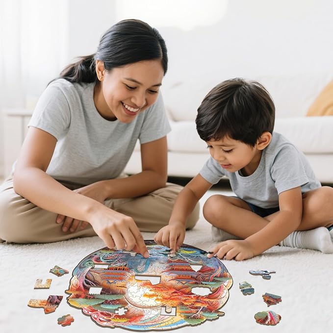 Wooden Puzzles for Adults - Papercut Paradise Wood Puzzles Adult - Unique Animal Shape Wooden Jigsaw Puzzles for Adults - Birthday Gifts for Puzzle Lovers, Family (11.4 * 11.3in)