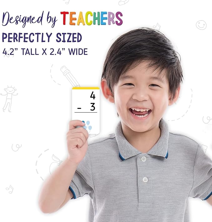merka Math Flash Cards, 338 Flashcards in Total, Addition and Subtraction, Learning Mathematics, Create Game for Kids, Classroom and Homeschool Toys, 1st to 4th Graders, 2 Sets with 169 Pcs Each