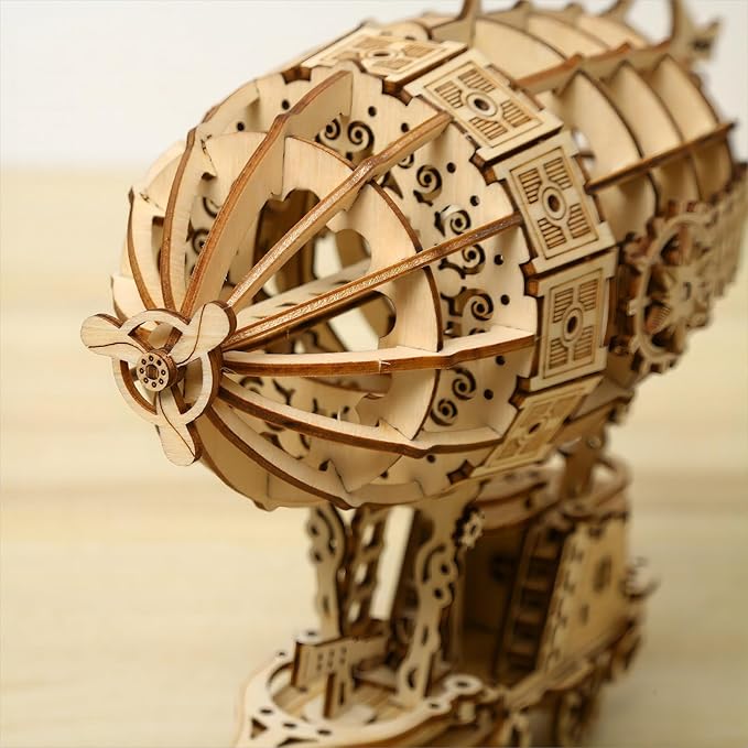 3D Wooden Puzzles Airship Model Kits, Brainteaser and Puzzle for Christmas/Birthday,Gifts for Adults and Teens to Build Combination
