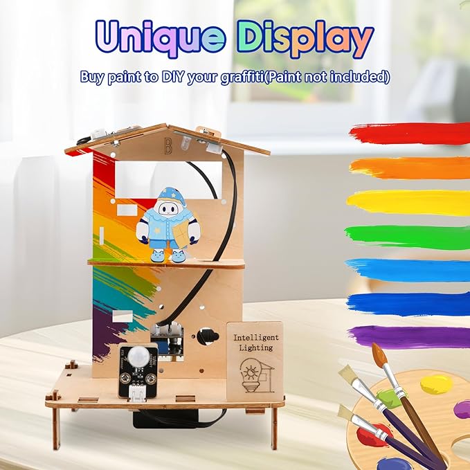 8-in-1 STEM Kit for Kids Ages 8-12 12-16, ESP32 Smart Home Science Projects School Crafts Educational Engineering Building Toys DIY Model Birthday Children's Day Gifts for Boys Girls Teen