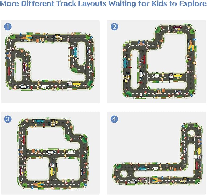 TOI Gaint Floor Puzzle for Kids Ages 3 and Up, 2x3 Feet Road Floor Puzzles for Toddlers 3-5, Extra Large Preschool Learning Jigsaw Puzzles for Boys and Girls