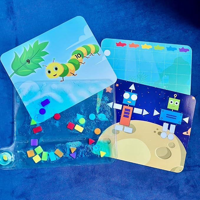 hand2mind Colors & Shapes Sensory Pad, Occupational Therapy Toys, Fine Motor Toys, Toddler Sensory Toys, Sensory Water Mat, Sensory Play Therapy Toys, Calming Toys for Kids, Calm Down Corner Supplies