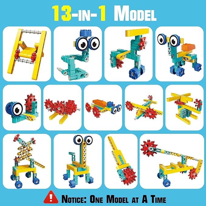13-in-1 STEM Building Toys for Kids Ages 5-12, 135PCS Educational Construction Engineering Kit, Science Learning Toys & Creative Birthday Gift for 5-8 Year Old Boys