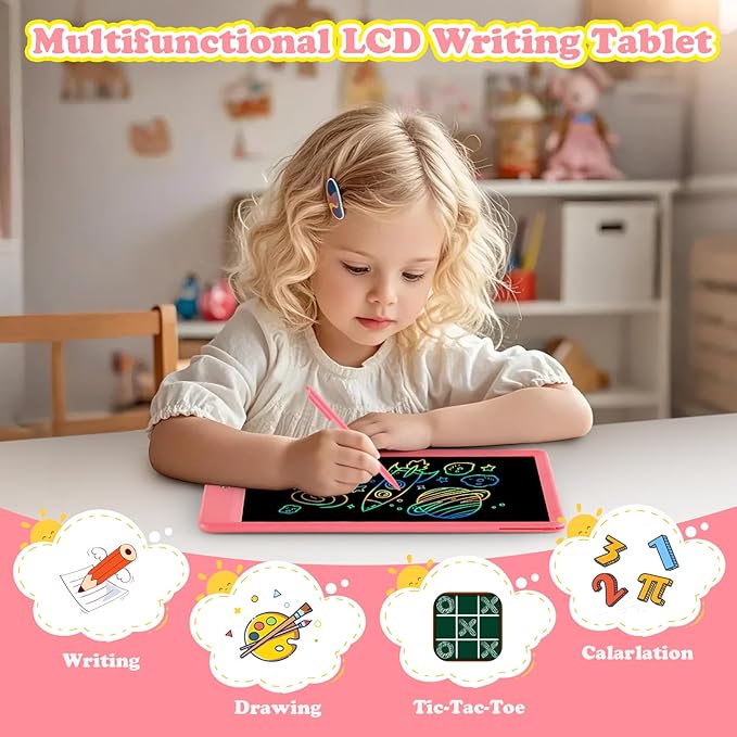 EooCoo Toys for Ages 3-6, Drawing Board 2 Pack, 10 Inch LCD Writing Tablet, Electronic Drawing Tablet, Girl/Boy Birthday Gift, Kids Toys, Drawing Pad Girls Gifts, Kids Travel Essential