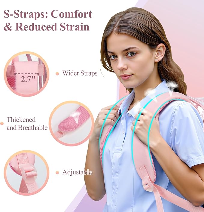 PACKISM Clear Backpack - 17 inch Heavy Duty Clear Backpacks for School, Large Transparent Bookbag for Students (Age 12+)