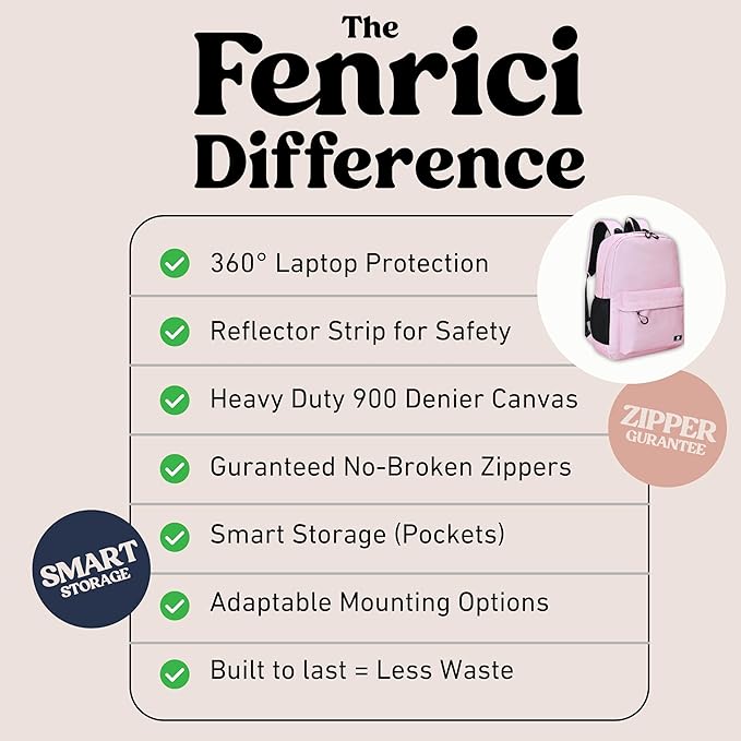 Fenrici Adaptive Backpack for Girls, Boys for All Abilities and Ages; Wheelchair Backpack with Adaptive Design; Perfect for Travel, School, and Everyday Adventure, Cool Pink