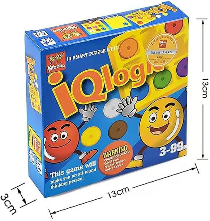 9-color puzzle game, IQ Logic positioning for kids Ages 3 and Up. Travel game for car. STEM toys with 60 sets of questions beginner to advanced levels. Educational Strategy board game as gifts for kid