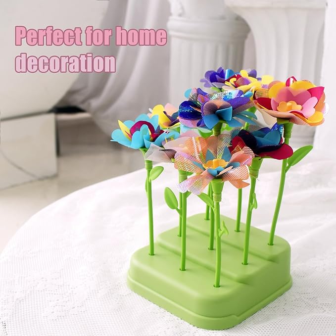 Yaozyety DIY Flower Bouquets Toys, Craft Kits Toys for Kids - Fabric Flower Crafts, Making Arts & Crafts Activity Kit for Girls Ages 4 5 6 7 8, Preschool Learning, Birthday Gift for Girl