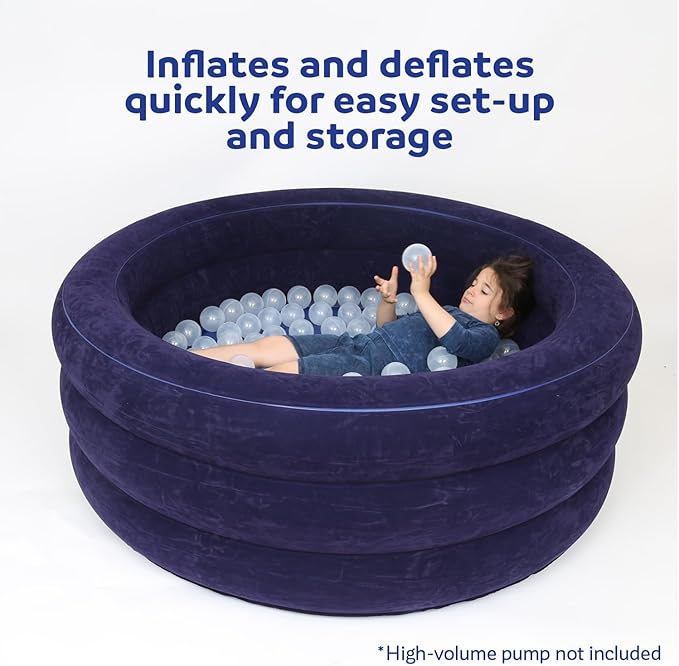 Fun and Function - Air-Lite Ball Pit for Toddlers & Kids - Indoor Soft Play Ball Pit - Big Blow Up/Inflatable - Sensory Tool for Kids w/Special Needs