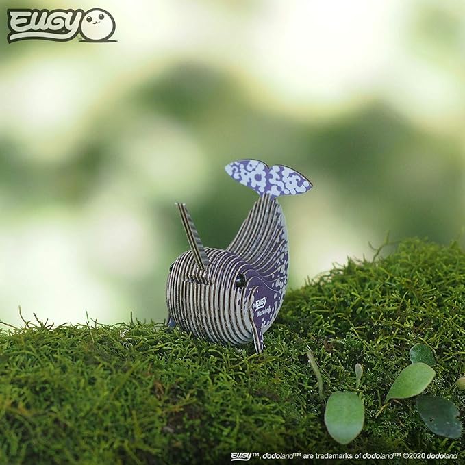 Eugy Narwhal 3D Puzzle, 23 Piece Eco-Friendly Educational Toy Puzzles for Boys, Girls & Kids Ages 6+