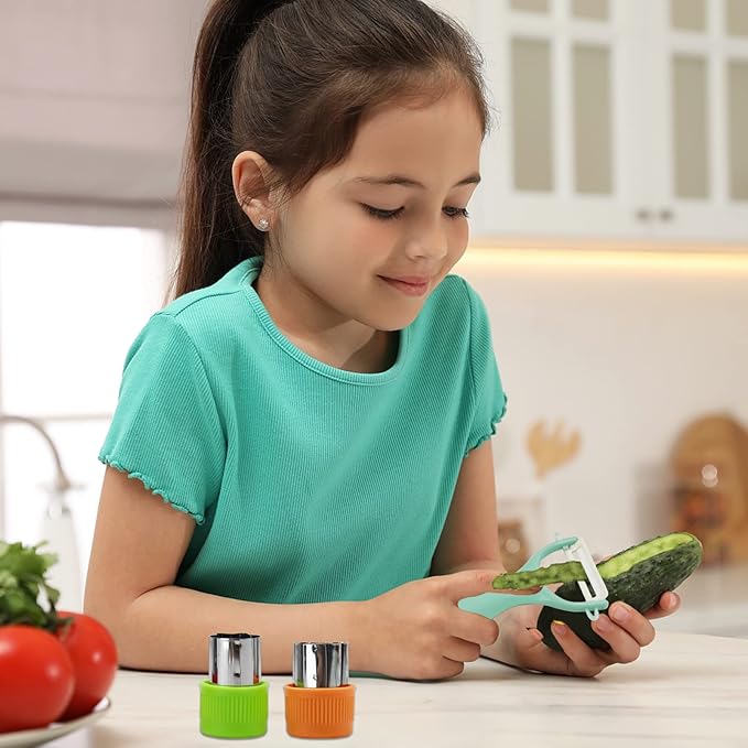 RISICULIS Wooden Kids Cooking Sets Real, Kids Knife Set Include Wood Kids Safe Knife, Serrated Edges Plastic Toddler Knife, Sandwich Cutter, Toddler Kitchen Kids Cooking Gifts for Kids