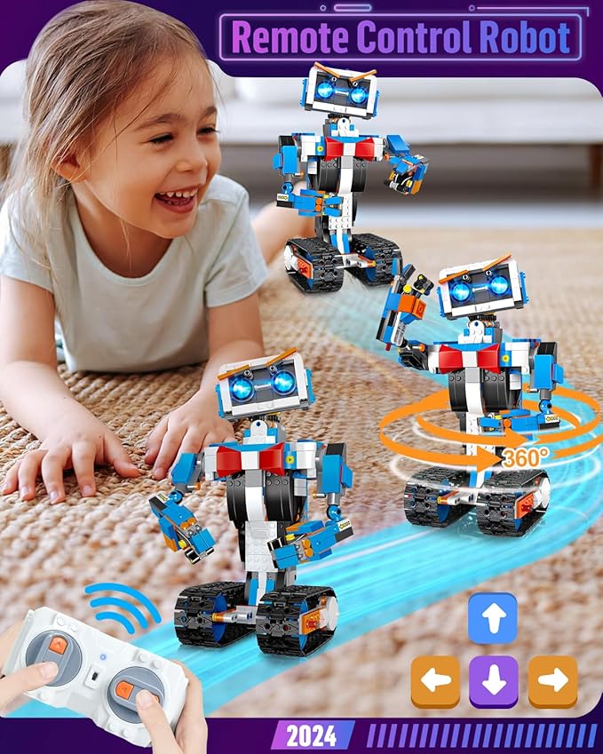okk Robot Kit, STEM Toys for Kids 8-12, APP & Remote Control, DIY Engineering Educational Coding Robotics, Programmable Building Sets Gifts for Boys Girls