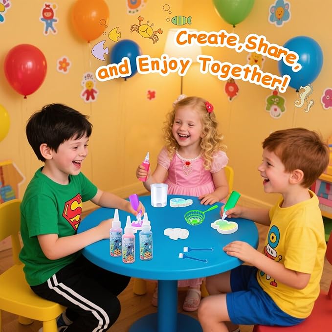TSMJUWND Magic Water Elf Toy Kit with 20 Magic Gels & 30 Molds DIY Squishy Maker for Kids Girls Boys Birthday Gift Chrismas Festival Party Favors