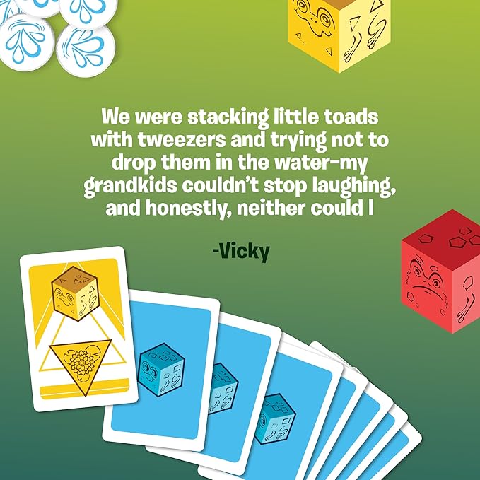 Topple Toads – Fun & Competitive Stacking Game - Engaging Balance Board Game - Endless Laughter & Excitement -2-4 Players