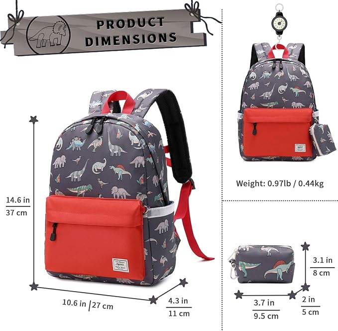 mygreen Toddler Backpack, Kids Backpack for Boys and Girls with Chest Strap