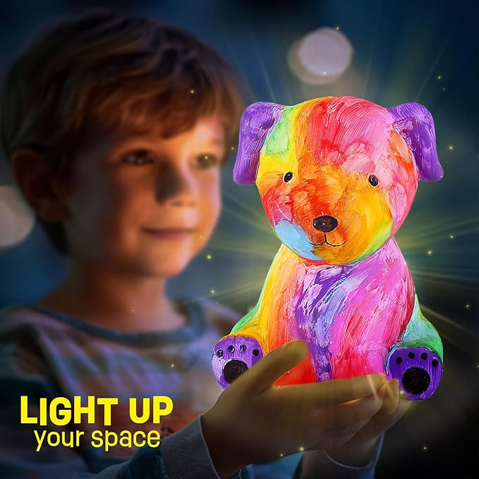 Paint Your Own Dog Lamp Kit, Art Supplies Painting Kits for Kids, Arts and Crafts for Kids Ages 8-12, Dog Toys Girls Boys Halloween Birthday Christmas Gifts Ages 3 4 5 6 7 8 9 10 11 12+