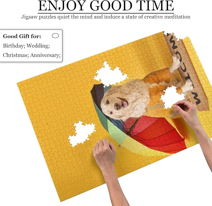 Custom Puzzle 120/200/300/500/1000/1500 Pieces, Personalized Puzzle from Your Own Photos, Customized Picture Jigsaw Puzzle Gift for Christmas Wedding Birthday Family