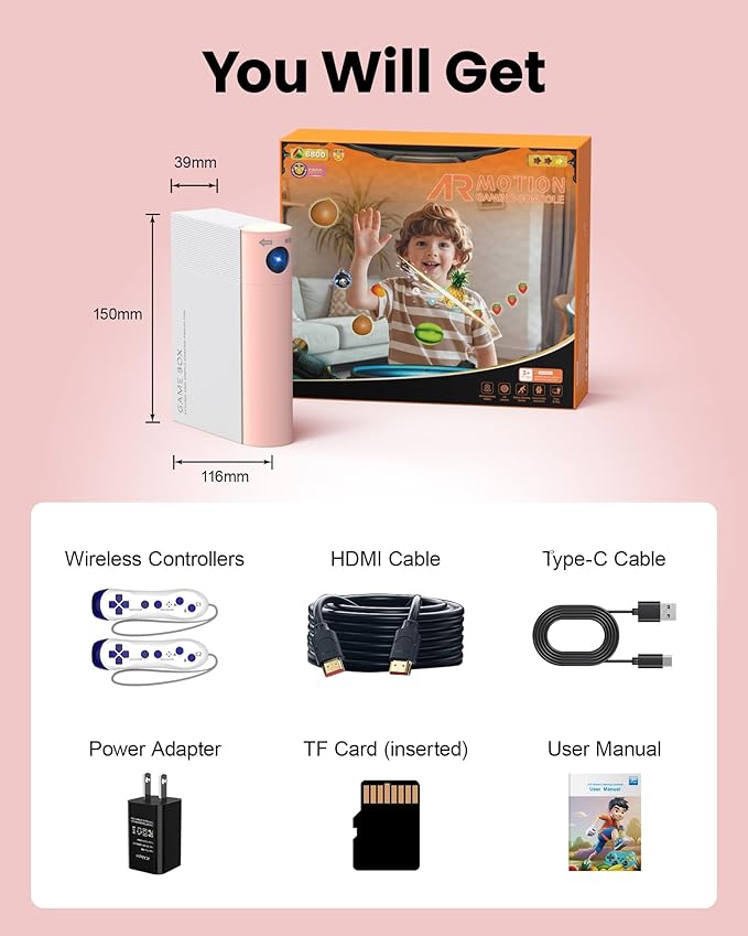 AR Motion Game Console: Indoor Entertainment System for Kids & Families - Great for Gaming Nights Parties and Playdates Birthday Gifts
