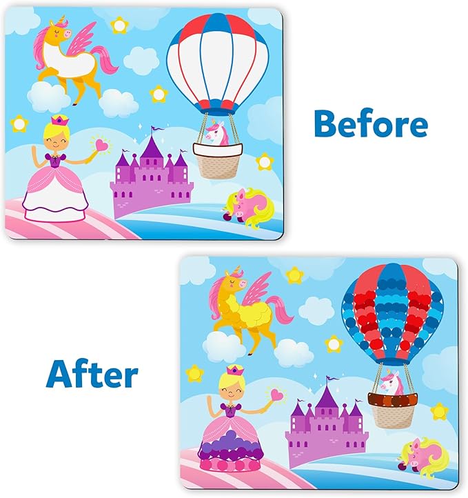 Skillmatics Dot It Sticker Art - Unicorns & Princesses, Mess-Free Fun for Kids, 500+ Stickers, Craft Kits, DIY Scrapbooking Activity, Travel Toys, Gifts for Girls & Boys Ages 3, 4, 5, 6, 7