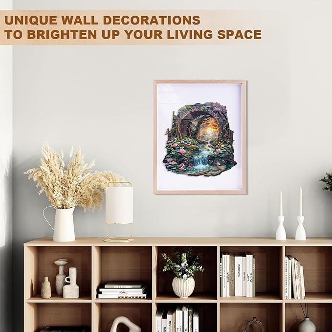 Wooden Puzzles for Adults - 200 Pieces Wooden Puzzle Barrel of Summer - Unique Animal Shape Wood Cut Puzzles - Eco-Friendly Home Office Decor (M-11.4 * 11.3in)