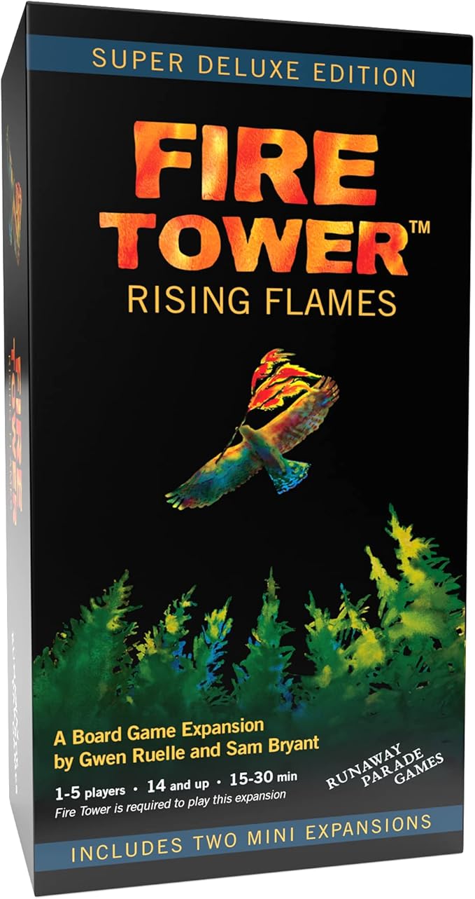 Deluxe Fire Tower Board Game + Super Deluxe Rising Flames Expansion Bundle (Includes Two Mini expansions!) - Fight fire with fire in Fast paced and Competitive Game | Easy to Learn | 15-30 min