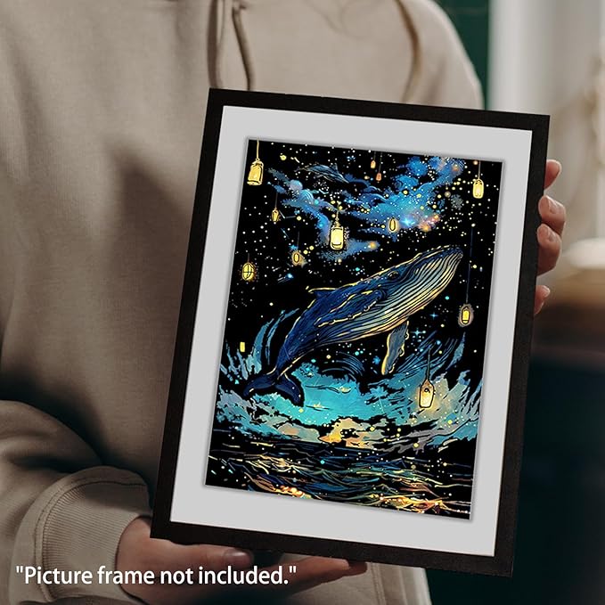 Glow in The Dark Scratch Art Paper,Engraved Landscape Scratch Painting Rainbow Board (12 Sheets A4) Adults, Fun Sketch Card Creative Craft Toy (Animals/Landscapes) by Iskueal.