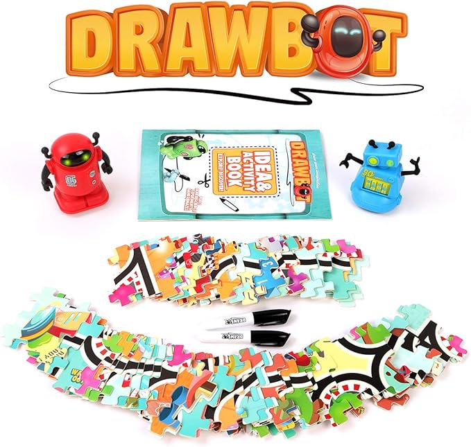 REMOKING Magic Inductive Robot Toys,Creative Track Puzzle Race Game,Learning and Educational Toys for Boys & Girls 3 Years and Up,Party and Birthday Gifts