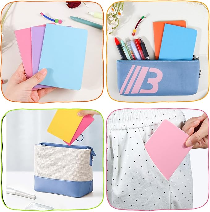 CoZyden 64 Pack Mini Notebook Bulk 3.4 X 5 Inch Small Pocket Lined Journals Set Colorful Cover Notepads for Kids, 30 Sheets/60 Pages