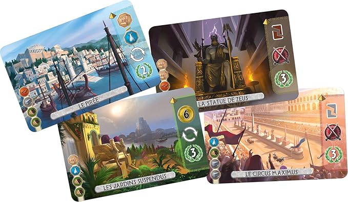 Asmodee 7 Wonders Duel Board Game BASE GAME - Intense Two-Player Battles in the Ancient World, Strategy Game for Kids and Adults, Ages 10+, 2 Players, 30 Minute Playtime