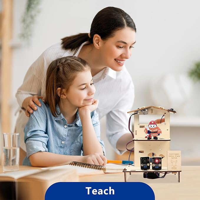 ACEBOTT 8-Piece Set ESP32 STEM Smart Home Education Kit Compatible with Arduino, STEM Robotics Science Kits for Kids Age 12+, Engineering Projects STEAM Activities Gifts 12+ Year Old Boys Crafts