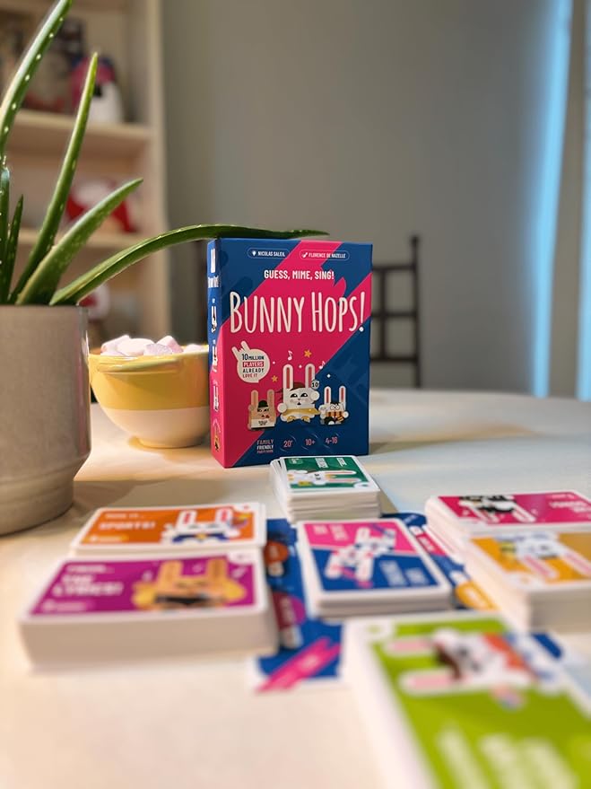 SAVANA Bunny Hops! - Guess, Mime, Sing! | Award Winning Family Friendly Party Game | 4-16 Players | Game for Kids, Teens and Adults