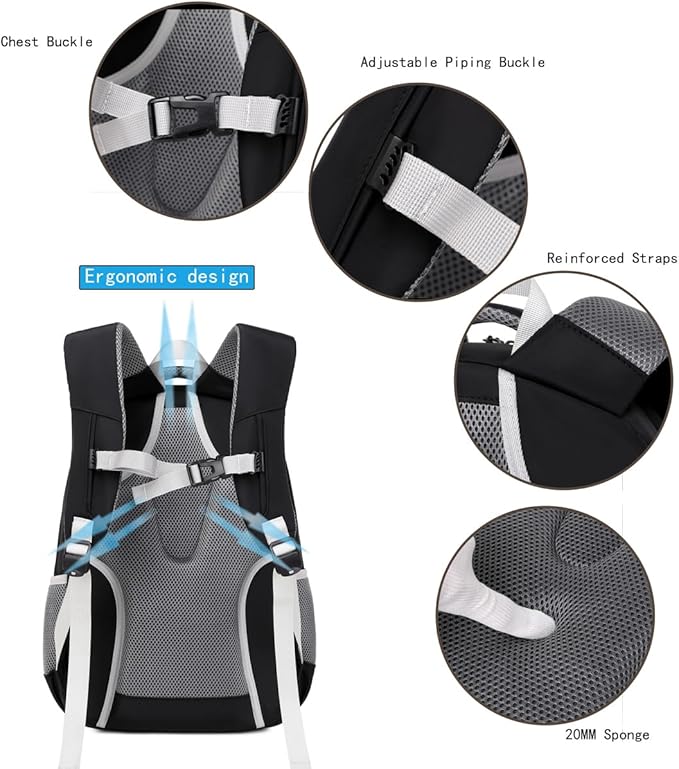 Asge Kids Backpacks for Girls School Book Bags for Teens Boys with Laptop Compartment - Ergonomic Design