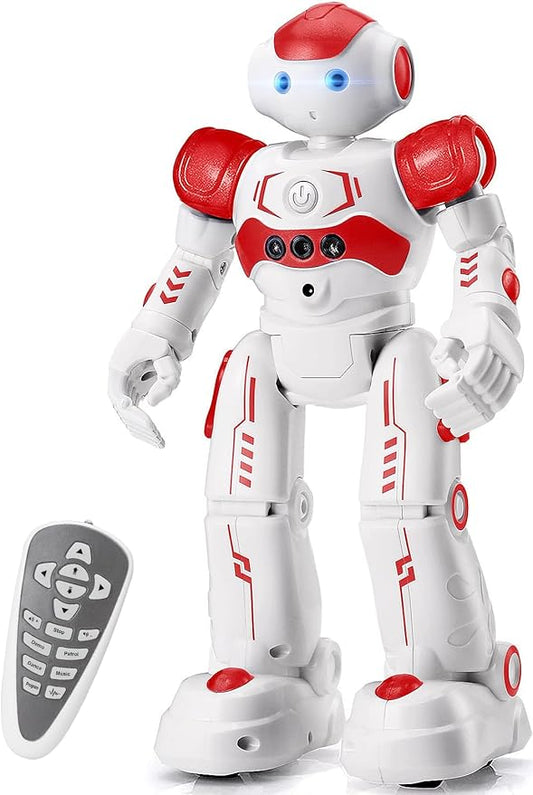 KingsDragon RC Robot Toys for Kids, Gesture & Sensing Programmable Remote Control Smart Robot for Age 3 4 5 6 7 8 Year Old Boys Girls Birthday Gift Present,Red