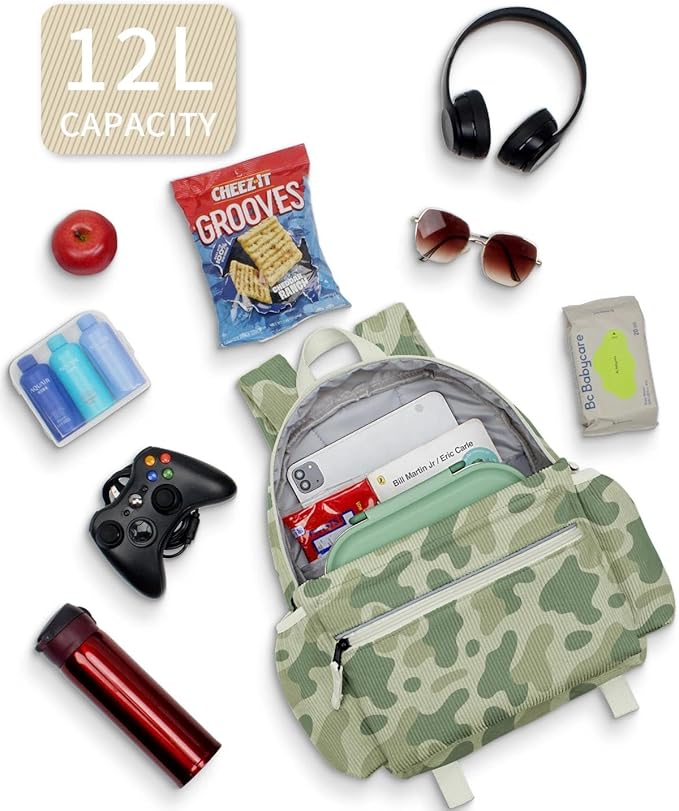 Corduroy Toddler Backpack for Boys 2-5: Preschool Backpack for Boys