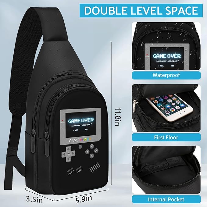 School Backpack For Boys - Gamer Boys Backpack For Kids Children Teens Elementary Middle School - Ages 6-18,17″