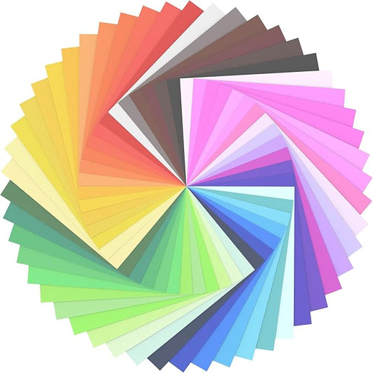 Colored Cardstock - Premium Cardstock Paper 230 GSM, Ideal for DIY Crafts, Card Making, Scrapbooking, and School Office Supplies (A4”/100 Sheets/50 Assorted Colors)