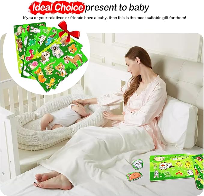 4 Pack 40 Pieces Felt Zoo Land Animals Forest Toys for Toddlers Sorting Busy Board Montessori Matching Game Jigsaw Educational Preschool Early Learning Skills Batter Than Wooden Toy Gift for Kids