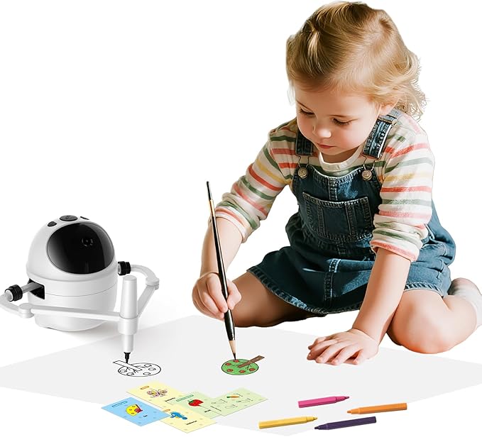 Drawing Robot for Kids Educational Toys, Robot Toys Creative Drawing Learning Kit with 150 Word Cards, Gift for Girls and Boys 4 5 6 7 8 Years Old