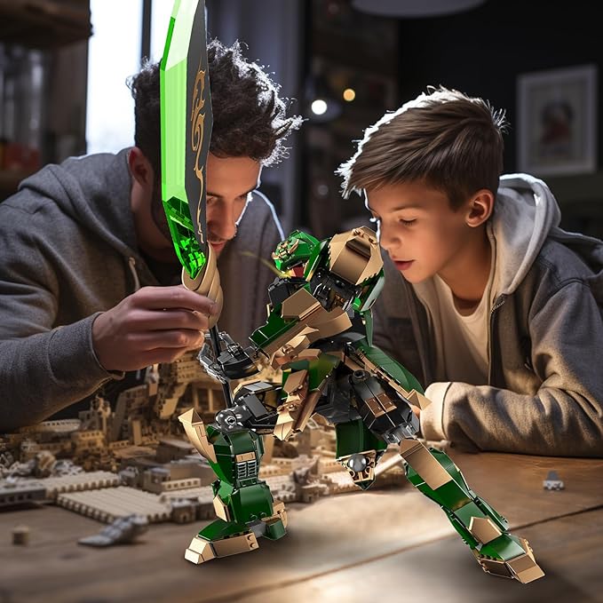 JMBricklayer Mech Sets Robot Building Blocks for Adults 70125, Cool Mechs Warrior Hero Model Building Sets for Boys 8-14 Girls, Transforming Mech with Weapons for Display Decor Gifts Ideas(744 PCS)