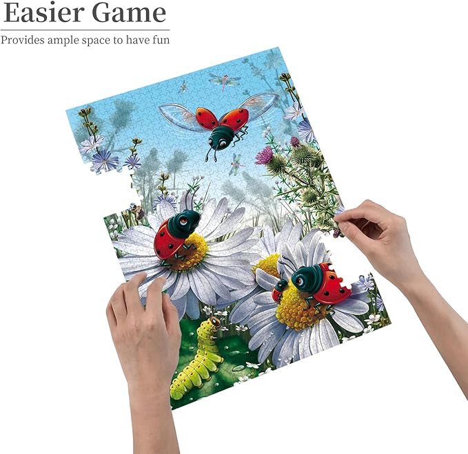 300 Pieces Wooden Puzzle, Beetle Invasion, Educational Toys for Adults and Children, Stress Reduction, Parent-Child Games. Jigsaw Size: 15.7x11 in and 1:1 Original Picture Poster