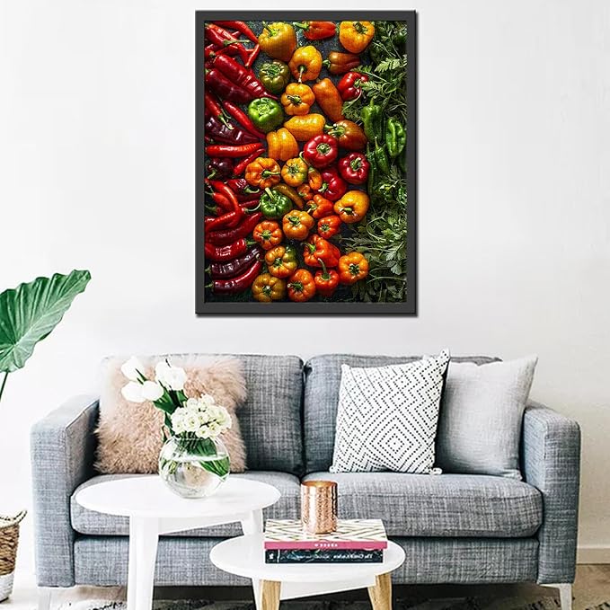 Tucocoo 1000 Piece Jigsaw Puzzles for Adults Variety of Peruan Peppers Painting Puzzle Colorful Art 1000 Pieces Puzzles for Challenging Family Activity Game DIY Craft Puzzle Wall Decor Gifts