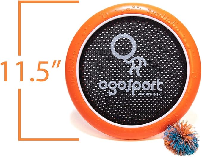 OgoDisk Mini Disc Set with OgoSoft Rubber Ball - Outdoor Bouncy Disk Game for Lawn & Pool - Throw, Toss & Catch - Kids & Adults 8+