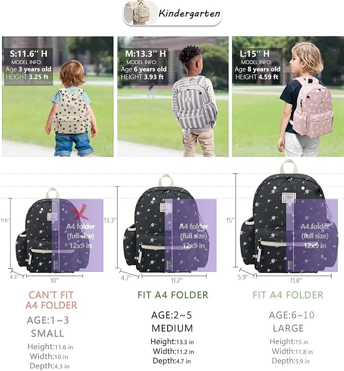 Corduroy Toddler Backpack for Boys 2-5: Preschool Backpack for Boys Girls - Cute Kids Backpack for Boys 13.5" H Fit Folder