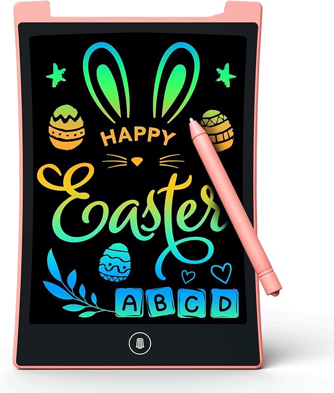 KOKODI Toys for 3 4 5 6 Years Old Girls, 10 Inch Reusable Colorful LCD Writing Tablet Doodle Board Drawing Pad for Kids, Learning Educational Birthday Stocking Stuffer Christmas Gifts