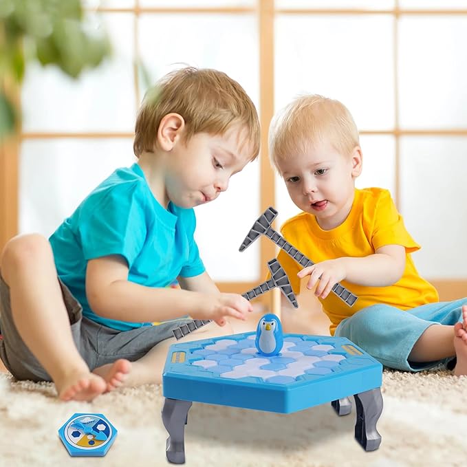 DR.DUDU Save Penguin Break Ice Board Game for Kids 4-8, Ice Breaker Save Penguin On Ice Family Funny Table Game, Ice Block Breaking Penguin Trap Game Puzzle Toy Children's Day Gifts