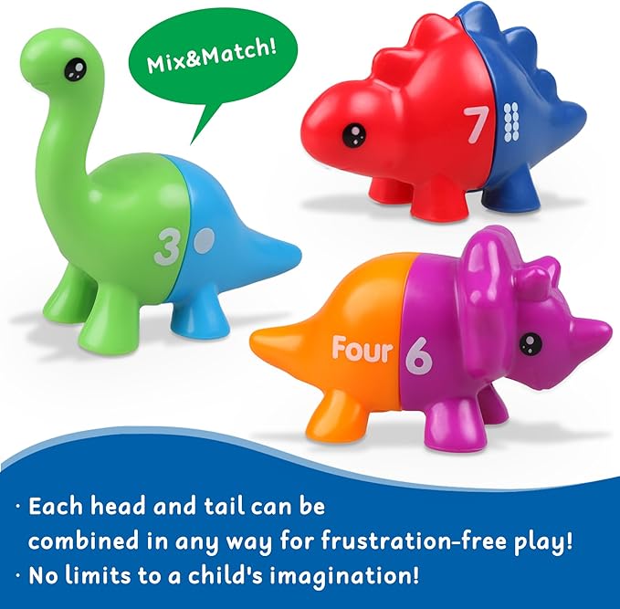 Toddler Dinosaur Montessori Toys for 1 2 3 4 Year Old Boy Girl Birthday Gift - Kids Preschool Learning Activities Educational Travel Outdoor Sensory Toys for Toddlers 1-3 - Baby Toys 12-18 Months
