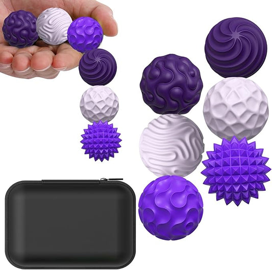 BUSOHA Silicone Magnetic Fidget Balls - 6 Pack New Grade Fidget Toys Stress Balls for Adults Sensory Stone Travel Toys for Calming,Autism and ADHD,Gifts for Kids Girls Boys Teens