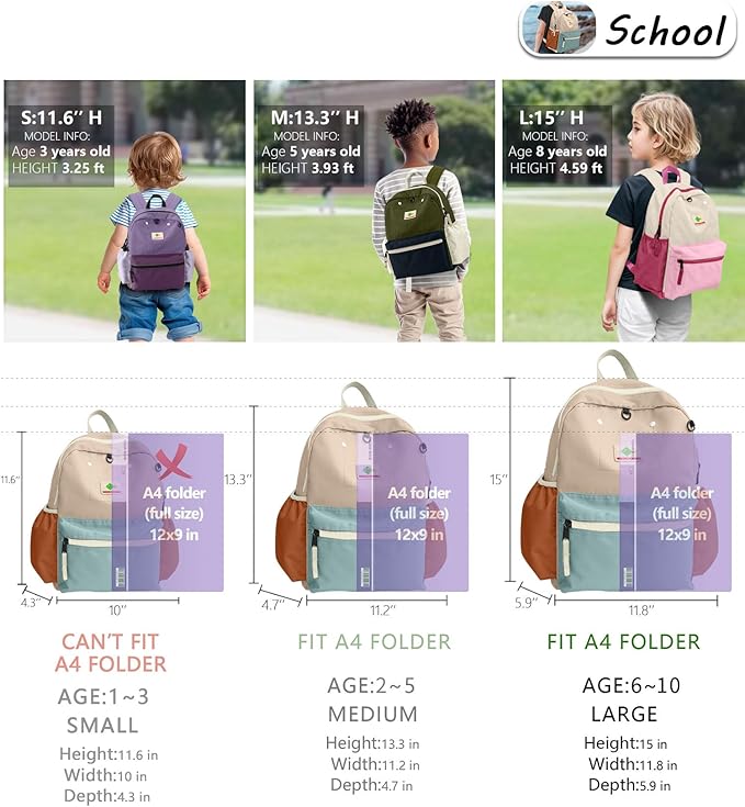 Kids Backpack for Boys Girls: Girls Backpack 6-10 - Kindergarten Elementary School Bookbag for Boy Girl